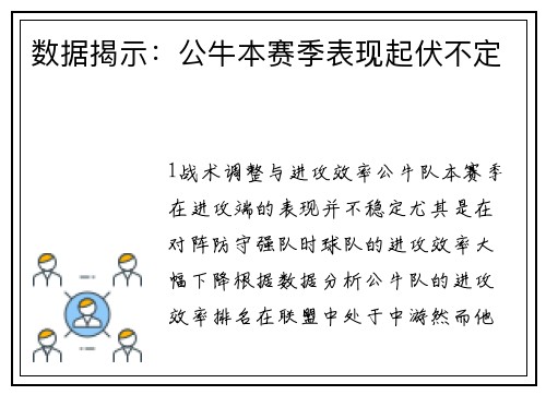 数据揭示：公牛本赛季表现起伏不定